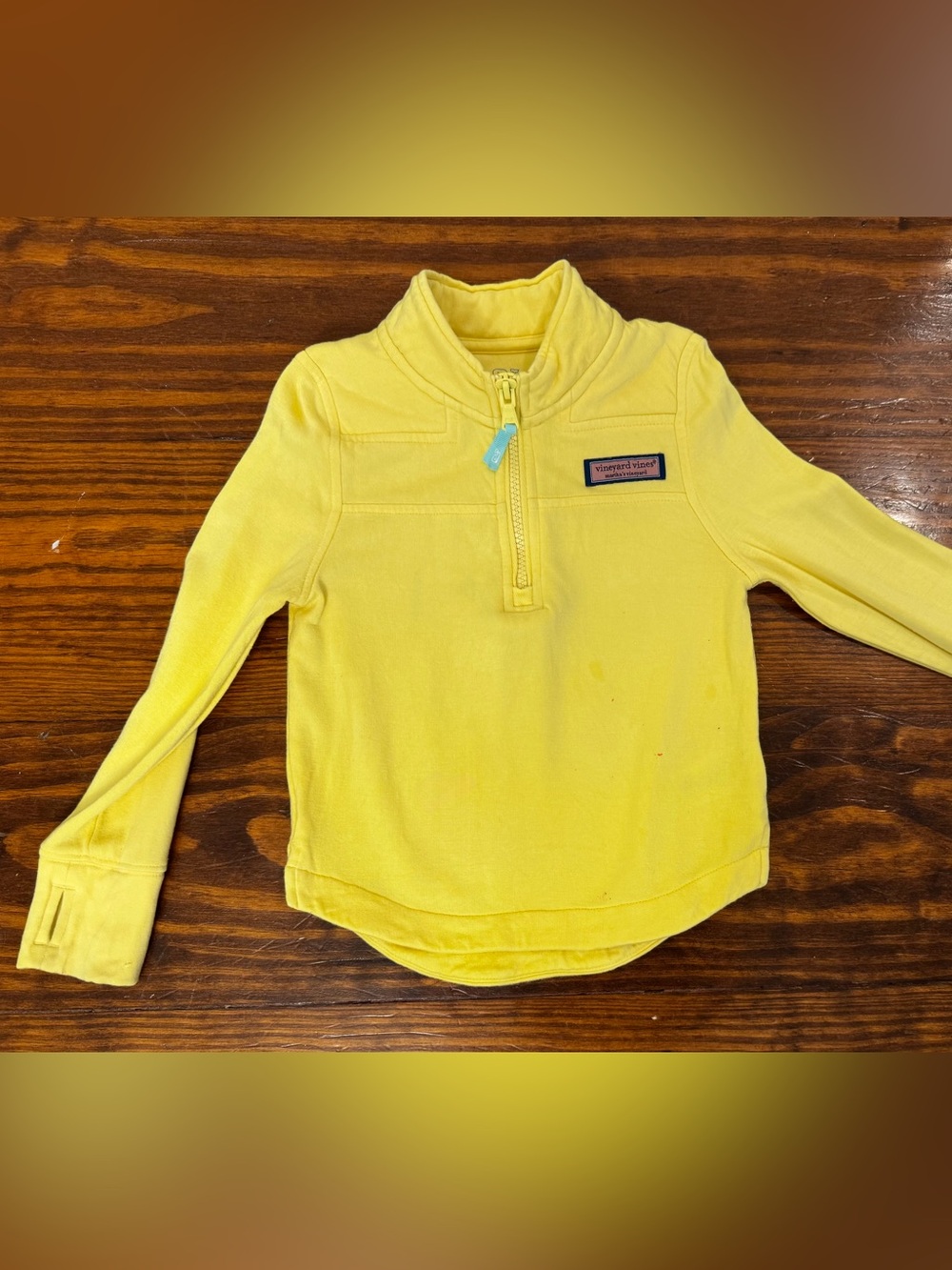 Vineyard Vines Kids Yellow Half-Zip Pullover Sweatshirt